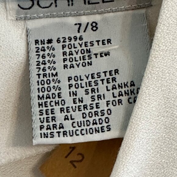 Vintage White Couture like Pencil Dress W/ Embroidered Faux Bolero Top SZ 7-8 - Picture 5 of 6